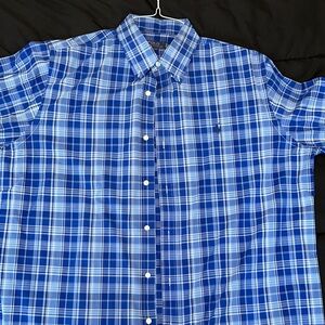 Polo by Ralph Lauren Blue Plaid Casual Shirt
